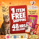 FROMM pet food promotional poster with Americana autumn farm illustration background, five colorful FROMM natural pet food bags displayed side by side, headline