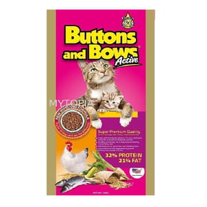 Buttons Buttons & Bows Active Dry Cat Food 18kg 18kg 正面圖