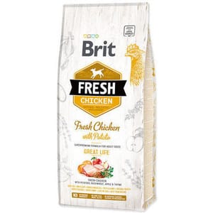 Brit Fresh Chicken with Potato Adult Great Life 12kg Dog Dry Food Brit Fresh