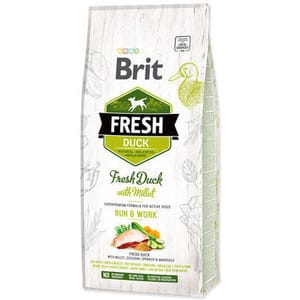 Brit Fresh Duck with Millet Active Run & Work 12kg Dog Dry Food Brit Fresh