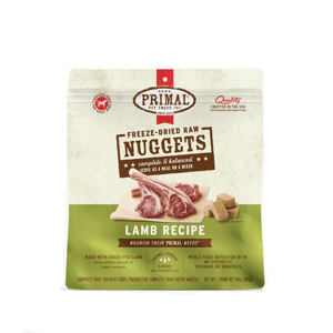 Primal Primal Freeze-Dried Raw Nuggets Dog Food Lamb Recipe 14oz 14oz 正面圖