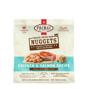 Primal Primal Freeze-Dried Raw Nuggets Cat Food Chicken & Salmon Recipe 14oz 14oz 正面圖