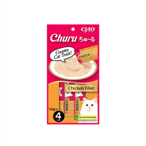 CIAO CIAO Churu Puree Chicken Fillet in Sasami Flavor Cat Wet Treats 4x14g 14g  正面圖