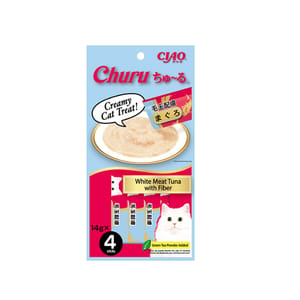 CIAO CIAO Churu White Meat Tuna with Fiber 14g x 4 14g  正面圖
