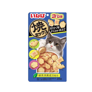 Inaba Inaba Soft Bits Mix Chicken Fillet with Dried Bonito Seafood Crab Cat Treats 25g 25g  正面圖