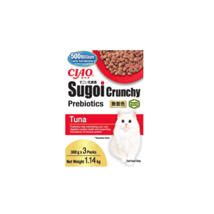 Ciao Ciao Sugoi Crunchy Plus Prebiotics 1.14kg Tuna Dry Cat Food 14kg  正面圖