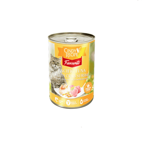 Cindy's Cindy's Recipe Favourite Pacific Tuna with Crab Surimi Wet Cat Food 400g 400g  正面圖