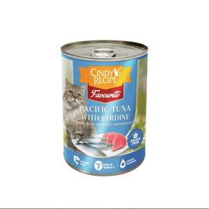 Cindy's Cindy's Recipe Favourite Pacific Tuna with Sardine Wet Cat Food 400g 400g  正面圖