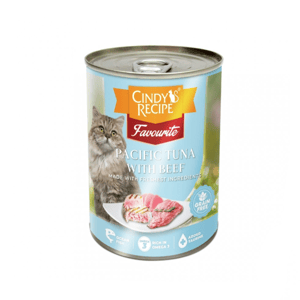 Cindy's Cindy's Recipe Favourite Pacific Tuna With Beef Wet Canned Cat Food 400g 400g  正面圖