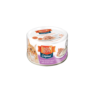 Cindy's Cindy's Recipe Original Tuna With White Fish Wet Canned Cat Food 80g 80g  正面圖