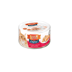 Cindy's Cindy's Recipe Original Tender Chicken With Salmon Wet Canned Cat Food 80g 80g  正面圖