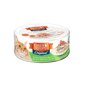 Cindy's Cindy's Recipe Original Tuna With Sea Bream Wet Canned Cat Food 80g 80g  正面圖