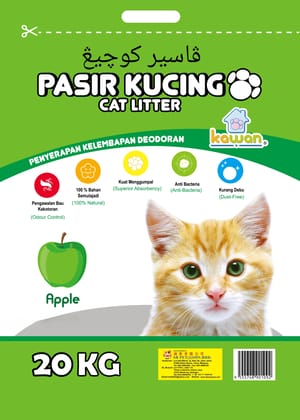 KAWAN PASIR KUCING 20KG (APPLE) Cat litter KAWAN