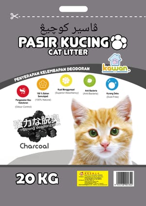 KAWAN PASIR KUCING 20KG (CHARCOAL) Cat litter KAWAN