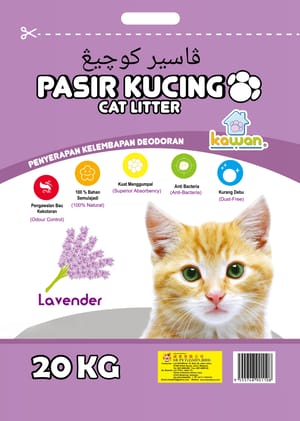 KAWAN PASIR KUCING 20KG (LAVENDER) Cat litter KAWAN