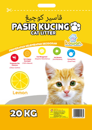 KAWAN PASIR KUCING 20KG (LEMON) Cat litter KAWAN