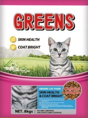GREENS CAT FOOD 8KG HAIR SKIN Cat Dry Food GREENS