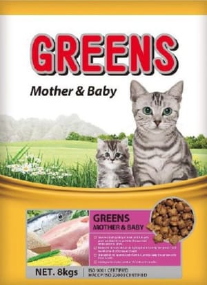 GREENS CAT FOOD 8KG MOTHER BABY Cat Dry Food GREENS