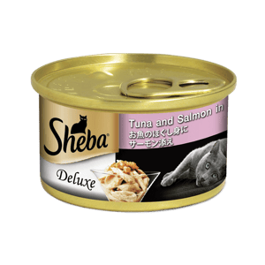 SHEBA 85G TUNA SALMON IN GRAVY Makanan Basah Kucing SHEBA