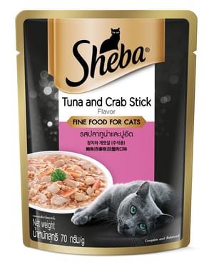 SHEBA POUCH 70G TUNA CRAB STICK Cat Wet Food SHEBA