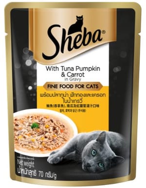 SHEBA POUCH 70G TUNA PUMPKIN CARROT Cat Wet Food SHEBA
