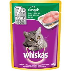 WKAS POUCH 80G ADULT 7+ TUNA Cat Wet Food WKAS