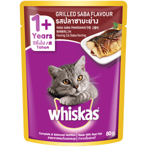 WKAS POUCH 80G GRILLED SABA 猫湿粮 WKAS