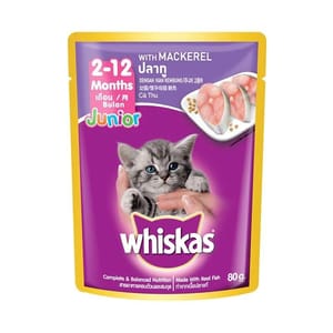 WKAS POUCH 80G JUNIOR MACKEREL Cat Wet Food WKAS