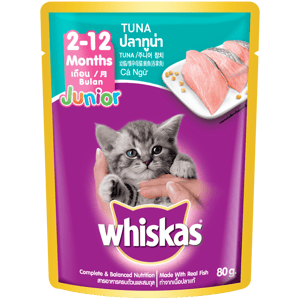 WKAS POUCH 80G JUNIOR TUNA Makanan Basah Kucing WKAS