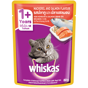 WKAS POUCH 80G MACKEREL SALMON Cat Wet Food WKAS