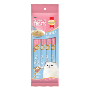 SH CREAMY TREATS 15G X 4PC CHICKEN Little Pet MR HAY