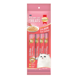 SH CREAMY TREATS 15G X 4PC SALMON Snek Kucing SH