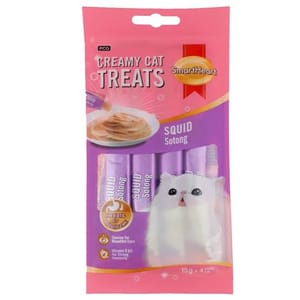 SH CREAMY TREATS 15G X 4PC SQUID Cat Treats SH