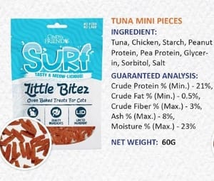 Cindy & Friends Makanan Kucing Little Bitez Siri Surf Tuna Potongan Mini 60g (CNF-LB204) Snek Kucing Cindy & Friends