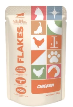 VitalPlus Flakes Ayam Poket Kucing 70g (VP-FP01) Cat Wet Food VitalPlus