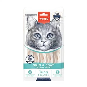 Wanpy Wanpy Functional Creamy Lickable Cat Treat - Tuna & Salmon  14gx5 14g  正面圖