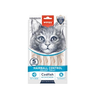 Wanpy Wanpy Functional Creamy Lickable Cat Treat - Cod Fish & Chicken  14gx5 14g  正面圖