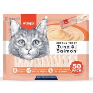 Wanpy Wanpy Creamy Lickable Treats - Tuna & Salmon 14gx50 14g  正面圖