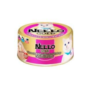 NEKKO NEKKO GOLD TUNA & CHICKEN WITH SHRIMP SCALLOP 85g 85g  正面圖
