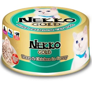 NEKKO NEKKO GOLD TUNA & CHICKEN IN GRAVY 85g 85g  正面圖