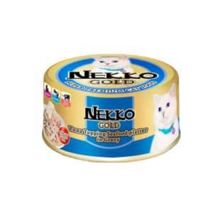 NEKKO NEKKO GOLD TUNA WITH SEAFOOD PLATTER IN GRAVY 85g 85g  正面圖