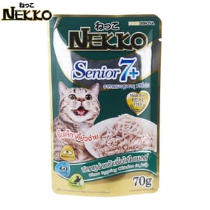 NEKKO NEKKO SENIOR 7+ TUNA TOPPING CHICKEN 70g 70g  正面圖
