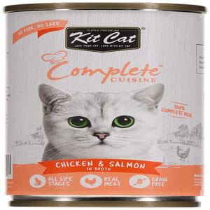 Kit Kit Cat Complete Cuisine Chicken & Salmon In Broth 150g 150g  正面圖