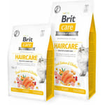 Brit Care Kucing Tanpa Bijirin Penjagaan Bulu Bulu Sihat & Berkilat 7kg Cat Dry Food Brit Care