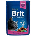 Brit Premium Kucing Dengan Ayam & Turki 100g Cat Wet Food Brit Premium