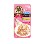 CIAO CIAO Grilled Tuna Flake in Jelly with Sliced Bonito & Scallop Flavor for Kittens 50g  正面圖