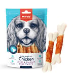 Wanpy Wanpy Chicken Jerky Calcium Bone Twists100g 100g  正面圖