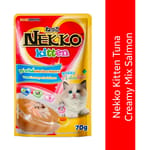 NEKKO NEKKO KITTEN TUNA CREAMY MIX SALMON 70g 70g  正面圖