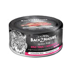 Back2nature Back2nature 貓罐頭 無穀物肉絲主食罐 野生吞拿魚+鳀魚 80g 80g  正面圖